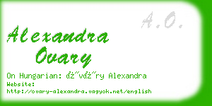 alexandra ovary business card